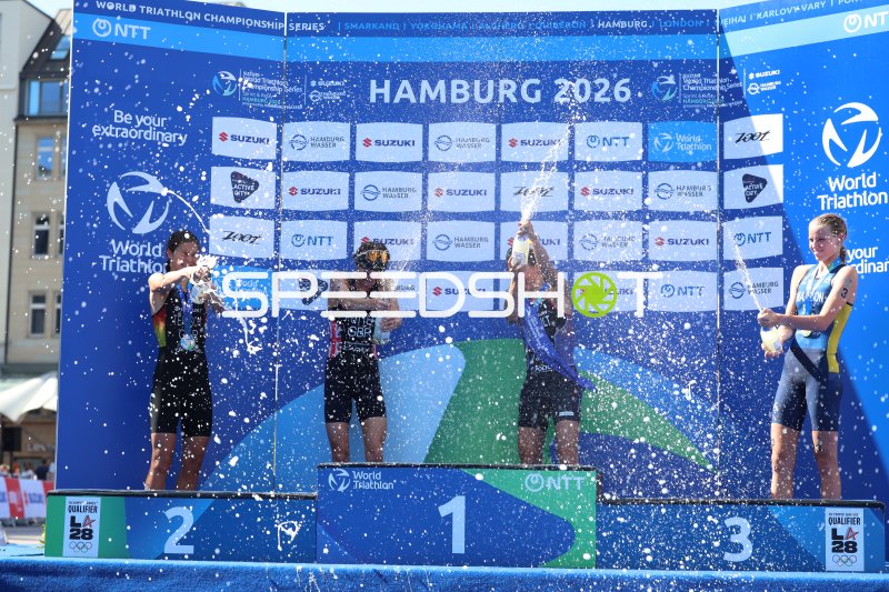 Siegerehrung World Triathlon Championship Series Hamburg 2026