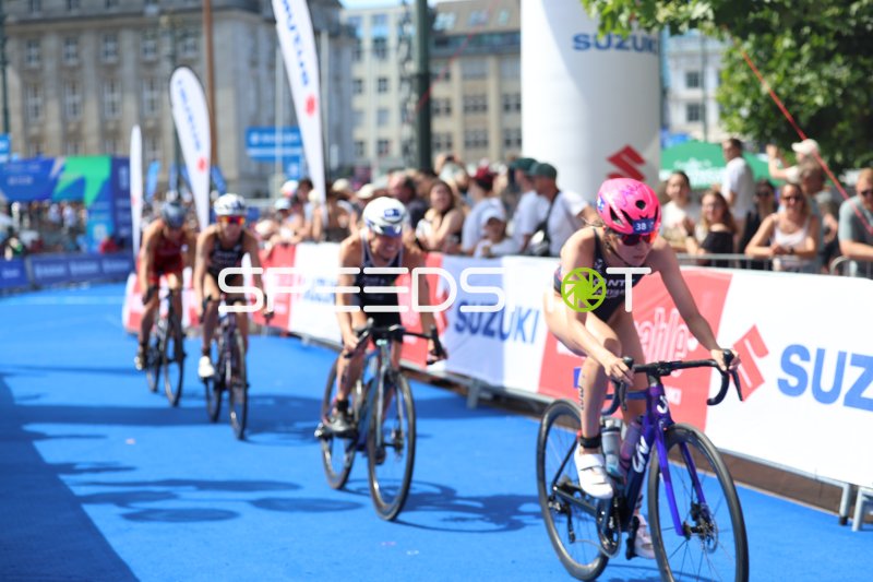 Triathlon-Radstrecke am Jungfernstieg in Hamburg