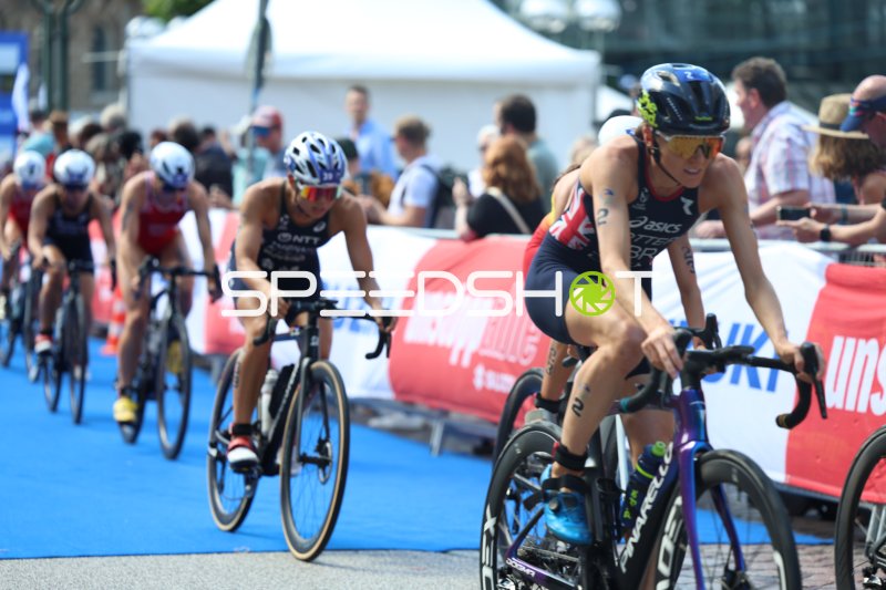 Triathlon-Radstrecke am Jungfernstieg in Hamburg