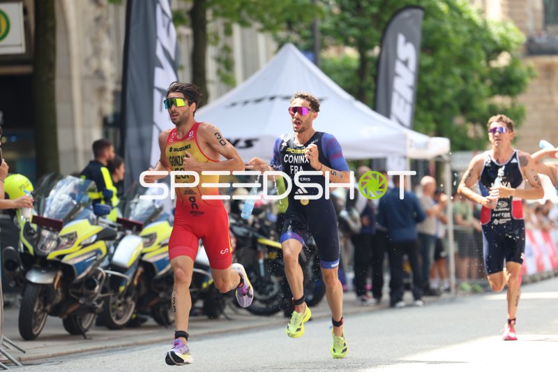 Triathlon-Laufsegment am Jungfernstieg in Hamburg