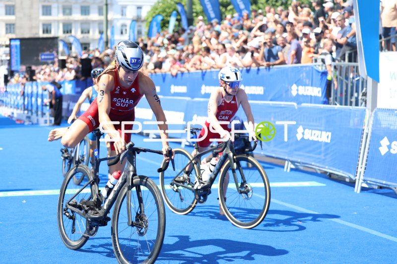 Triathlon-Radstrecke am Jungfernstieg in Hamburg