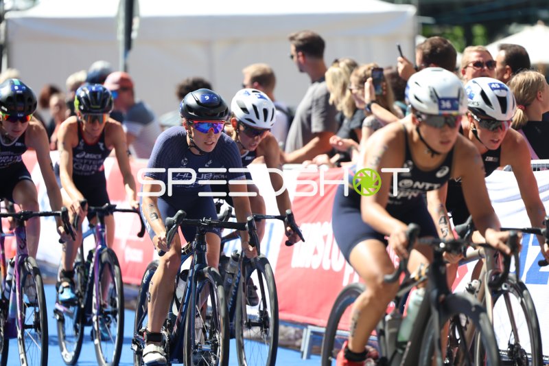 Triathlon-Radstrecke an der Binnenalster in Hamburg