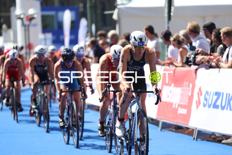 Radstrecke beim Triathlon an der Binnenalster Hamburg