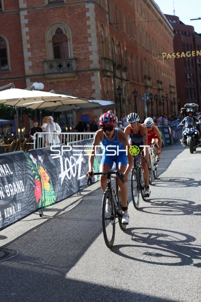 Triathlon-Radstrecke am Jungfernstieg in Hamburg