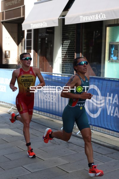 Triathlon-Laufen am Jungfernstieg in Hamburg