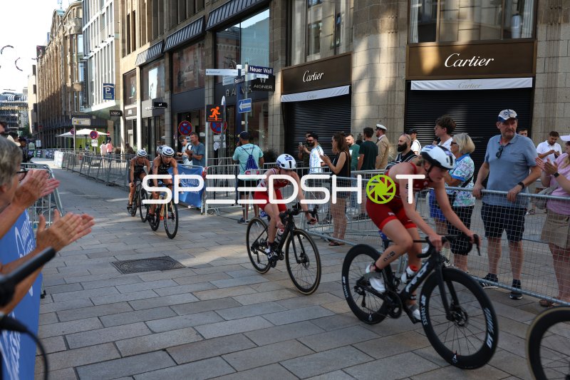 Radrennstrecke am Jungfernstieg in Hamburg