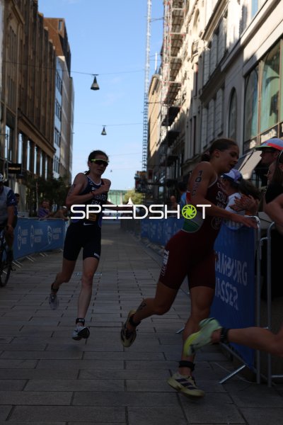 Triathlon-Laufstrecke am Jungfernstieg in Hamburg