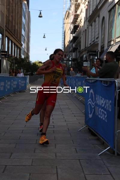 Startnummer 23 beim Triathlon-Laufen am Jungfernstieg Hamburg