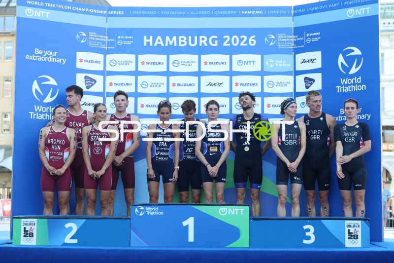 Siegerehrung World Triathlon Championship Series Hamburg 2026