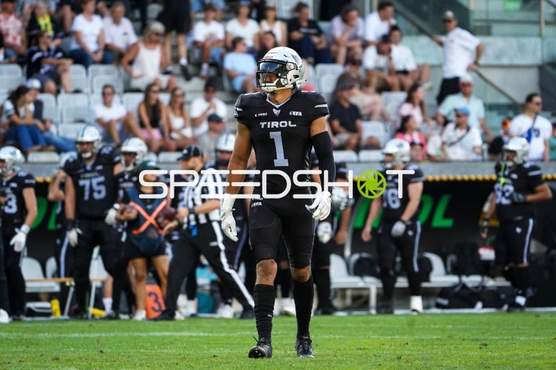 Aaron Jackson (#1; SWARCO RAIDERS Tirol) auf dem Spielfeld