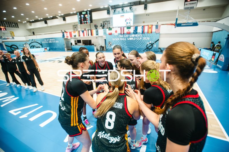 Deutschland U17 im Mannschaftskreis beim FIBA U17 Women's Basketball World Cup