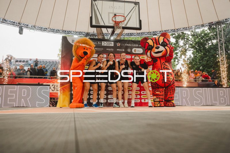 Deutschland-Team bei der Siegerehrung der 3x3 German Championship
