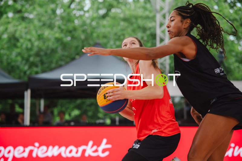 Zweikampf im 3x3-Basketball: Angriff unter Druck