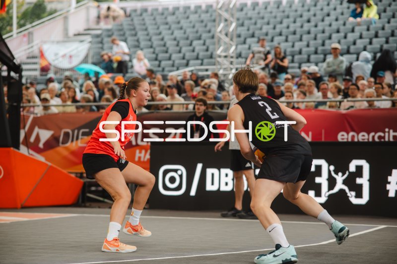 Zweikampf im 3x3-Basketball: Deutschland gegen Niederlande