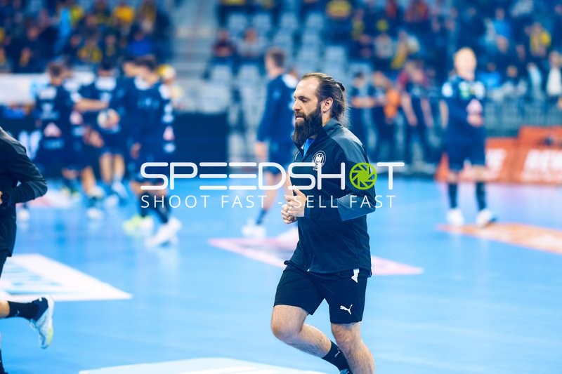 Aufwärmen eines Spielers