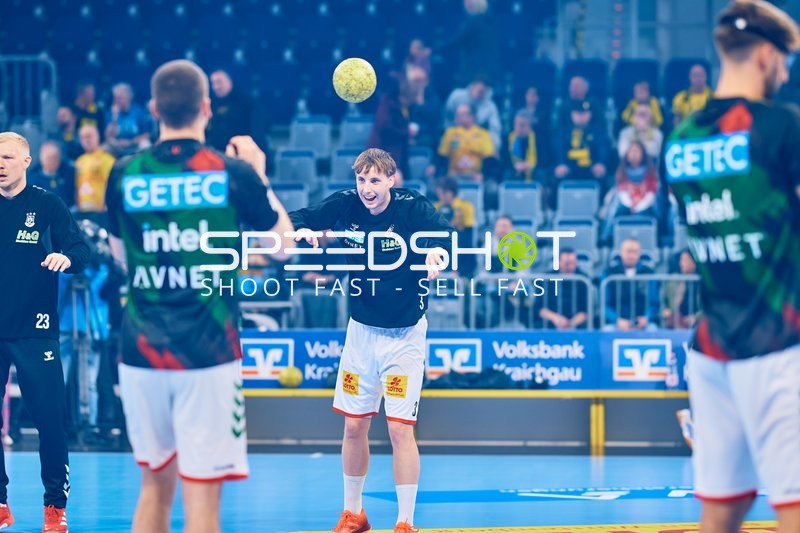 Aufwärmen der Spieler vor dem Spiel