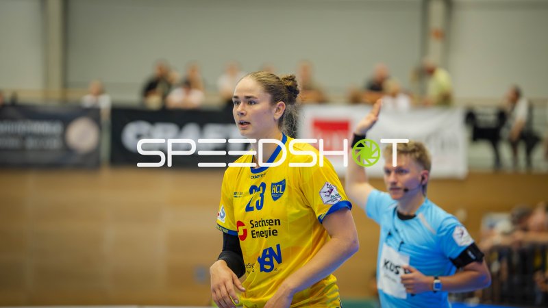 Marlene Tucholke (#23; HC Leipzig) im Spielgeschehen