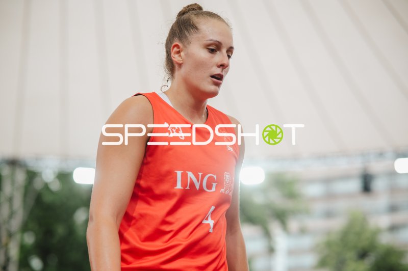 Niederländische 3x3-Basketballspielerin (#4) in Hannover