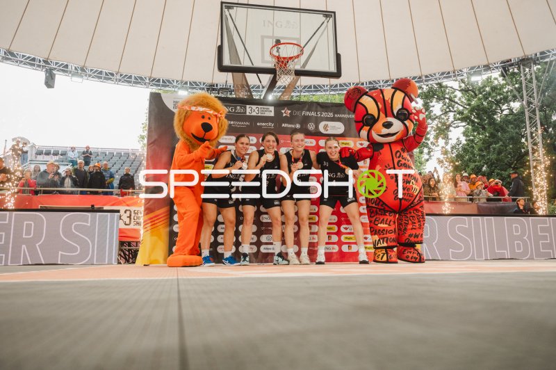 Vier Spielerinnen mit Medaillen bei der 3x3 German Championship in Hannover