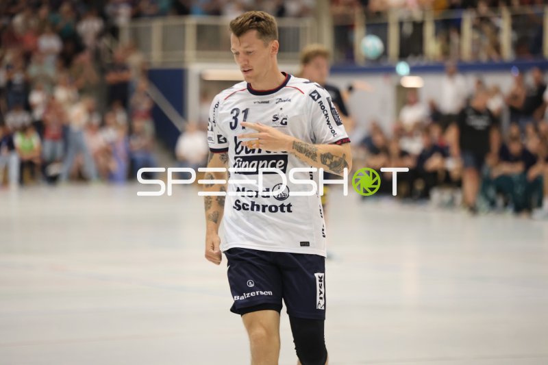 Emil Jakobsen (#31; SG Flensburg Handewitt) auf dem Spielfeld