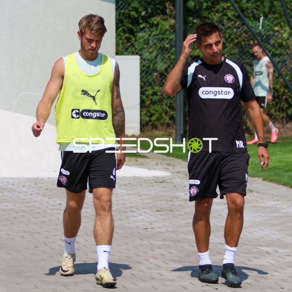 Marcel Rapp und Marcus Mathisen beim Training des FC St. Pauli