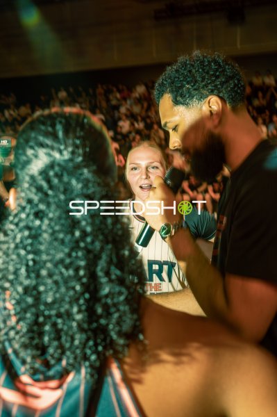 Fan-Interview in der Arena in Ulm