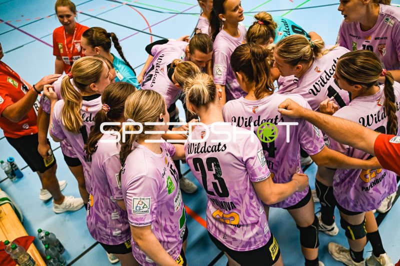 SV Union Halle Neustadt Wildcats in Auszeit-Besprechung