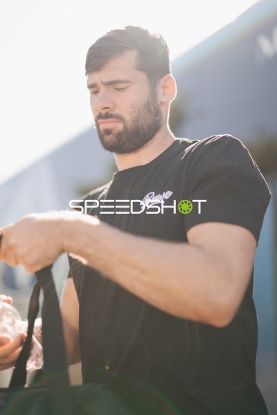 Tim Sechelmann (#4; SV Waldhof Mannheim) vor dem Spiel in Diedesheim