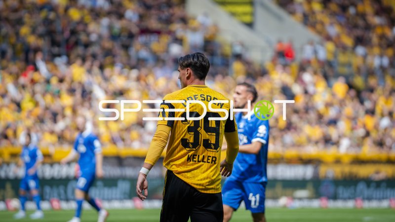 Keller (#39; SG Dynamo Dresden) im Spielgeschehen gegen SV Darmstadt 98