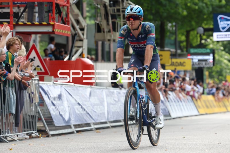 Soudal Quick-Step Fahrer im Rennen bei den Cyclassics Hamburg
