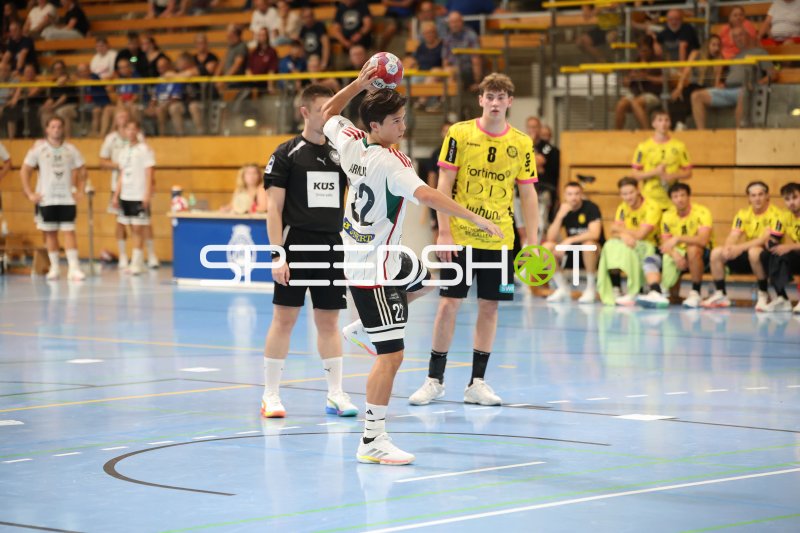 Love Sundewall (#22; HK Malmö) beim Wurfansatz in der Hansehalle