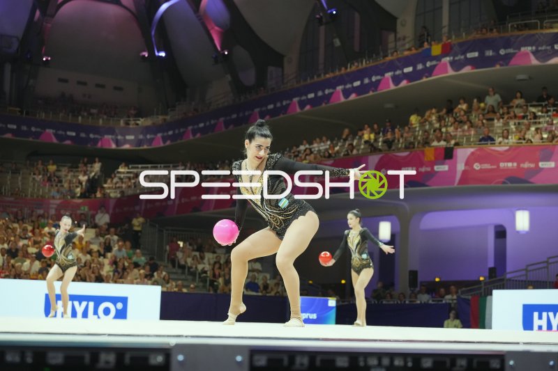 Rhythmische Sportgymnastik WM 2026 – Gruppenübung mit Ball in der Festhalle Frankfurt