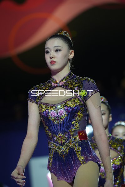 Chinesische Gymnastin bei der Rhythmischen Sportgymnastik-WM 2026 in Frankfurt