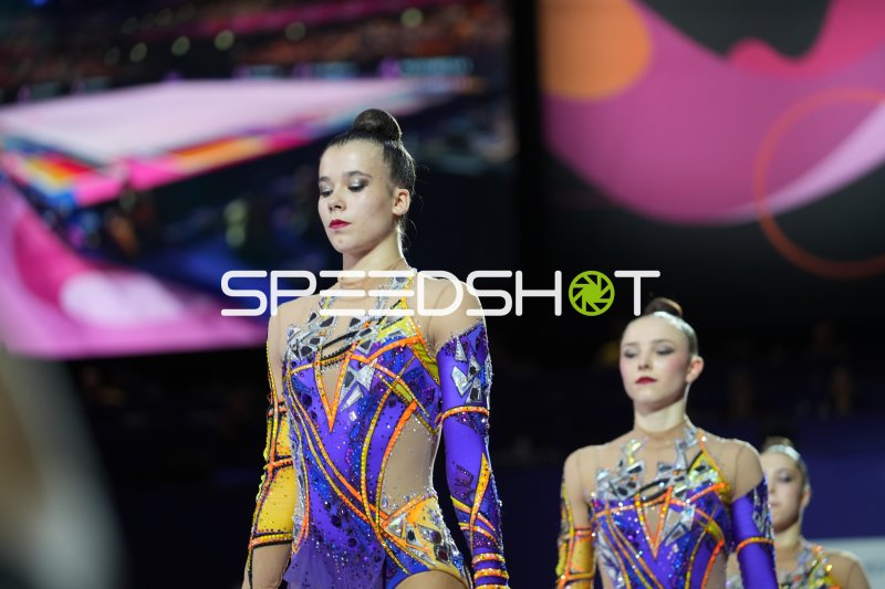 Rhythmische Sportgymnastik WM 2026 – Turnerinnen vor ihrem Auftritt in der Festhalle Frankfurt