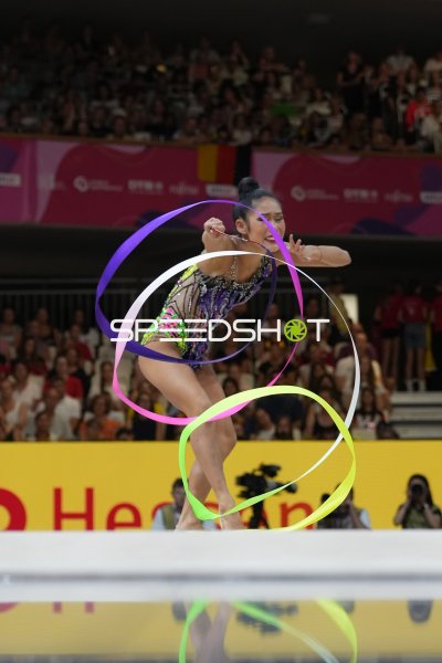 Rhythmische Sportgymnastik – Bandübung bei der WM in Frankfurt