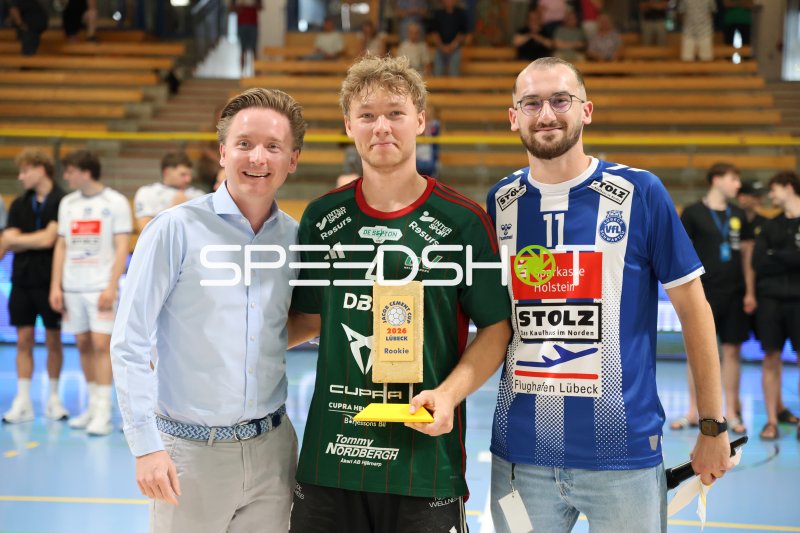 Anders Thomassen (#4; Helsingborg HK) gewinnt Rookie-Award beim Jacob Cement Cup 2026
