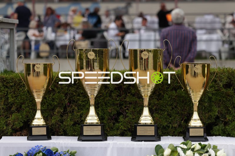Vier goldene Pokale beim Deutschen Traber-Derby in Berlin Mariendorf