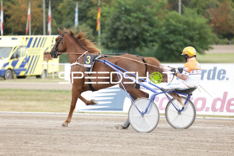 Trabrennen auf der Rennbahn Berlin Mariendorf – Starter Nummer 3 im Galopp