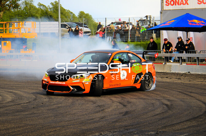 Driftaktion auf der Rennstrecke