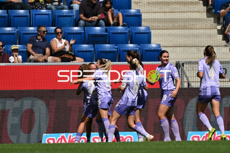 Svenja Julia Fölmli (#19; TSG Hoffenheim) beim Torjubel in Sinsheim