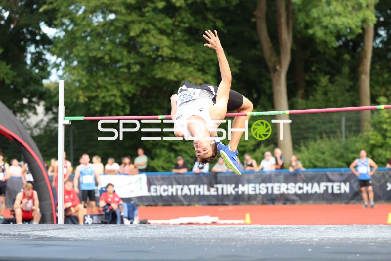 Startnummer 519 im Hochsprung bei den Leichtathletik-Meisterschaften in Hannover