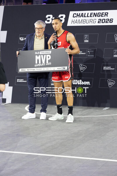 Worthy de Jong (Amsterdam RABOBANK) erhält MVP-Auszeichnung bei FIBA 3x3 Hamburg Challenger