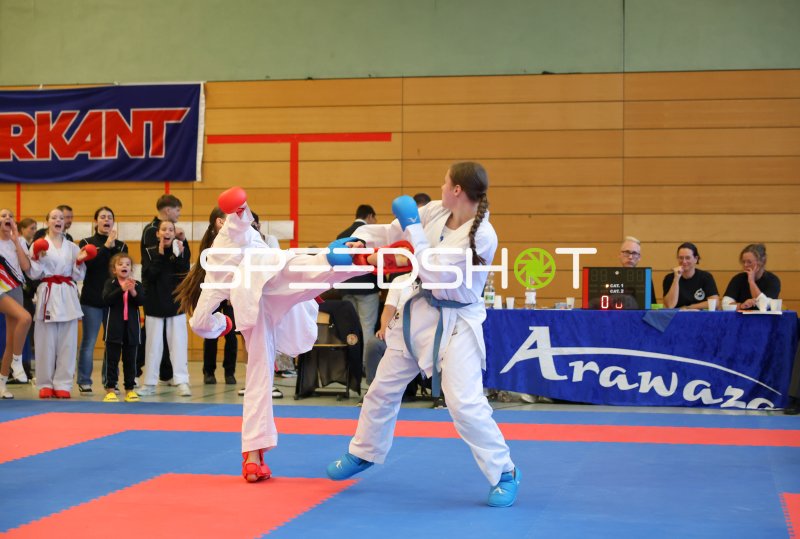 Karate Kumite: Hochbein-Kick beim Turnier in Eckernförde