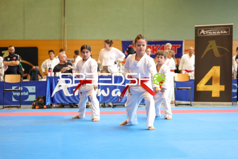 Karate-Kinder in Kata-Vorführung beim Turnier in Eckernförde