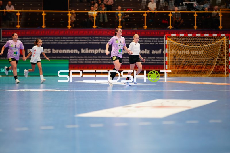 Spielszene vor dem Tor in der Weststadthalle Bensheim