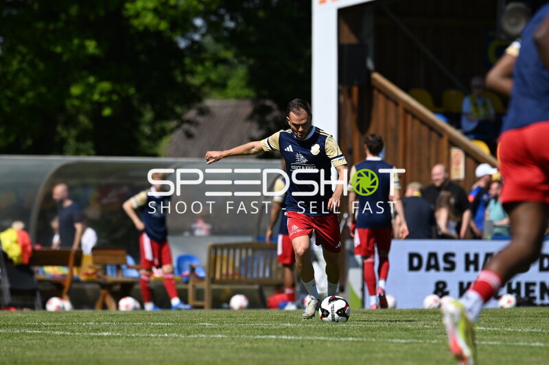 Spieler beim Aufwärmen