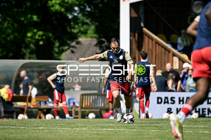 Spieler beim Aufwärmen