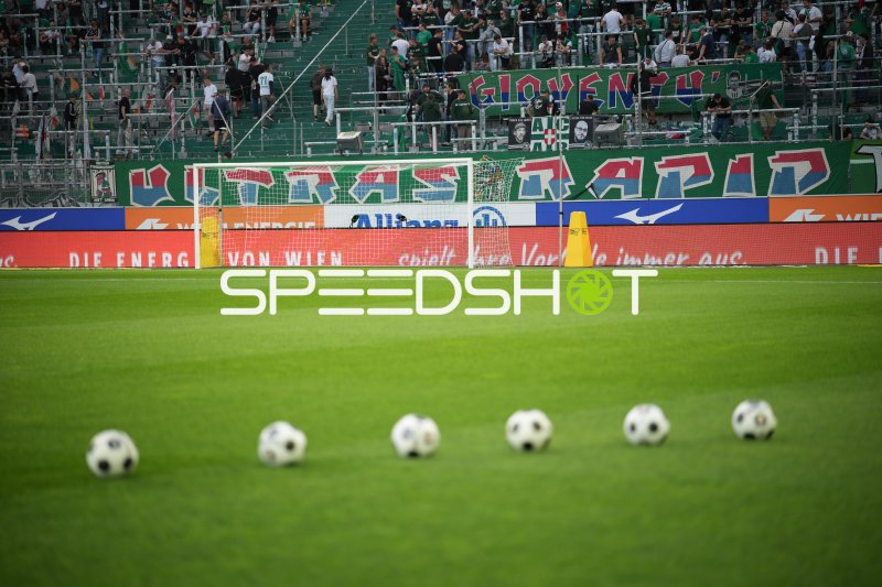 Trainingsplatz im Allianz Stadion Wien vor dem Spiel