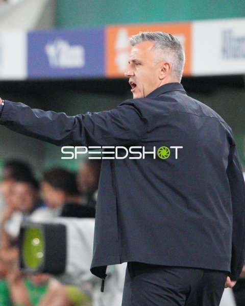Trainer an der Seitenlinie im Allianz Stadion Wien