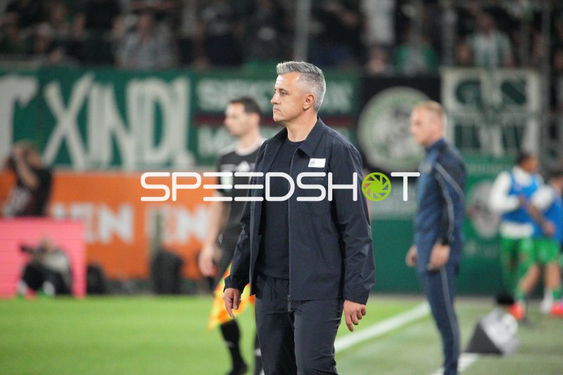 Trainer an der Seitenlinie im Allianz Stadion Wien